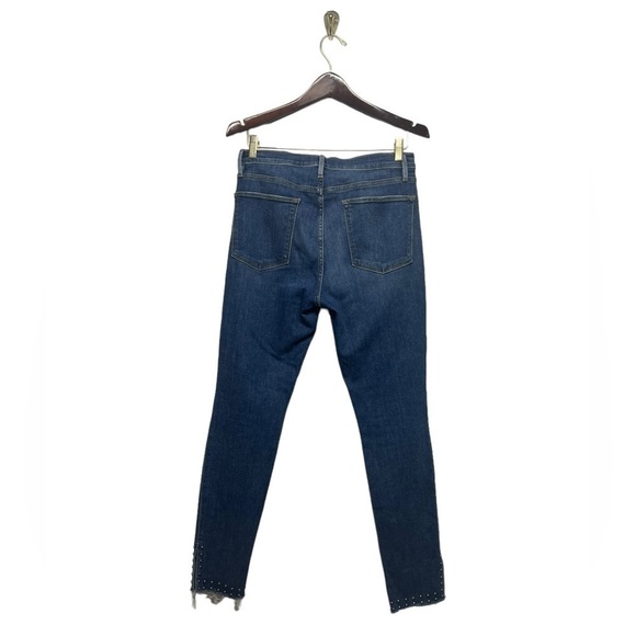 FRAME Le High Skinny Slit Studded Jeans Hazelwood 30 - Picture 11 of 14